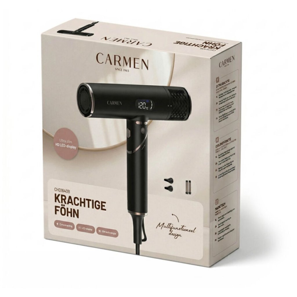 Carmen Chd1640B F&Ouml;Hn 1600W Zwart