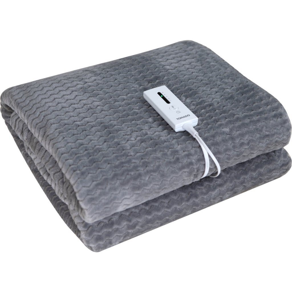 Tomado Teb1803G Elektrische Omslagdeken 180X130 Cm Grijs/Fleece