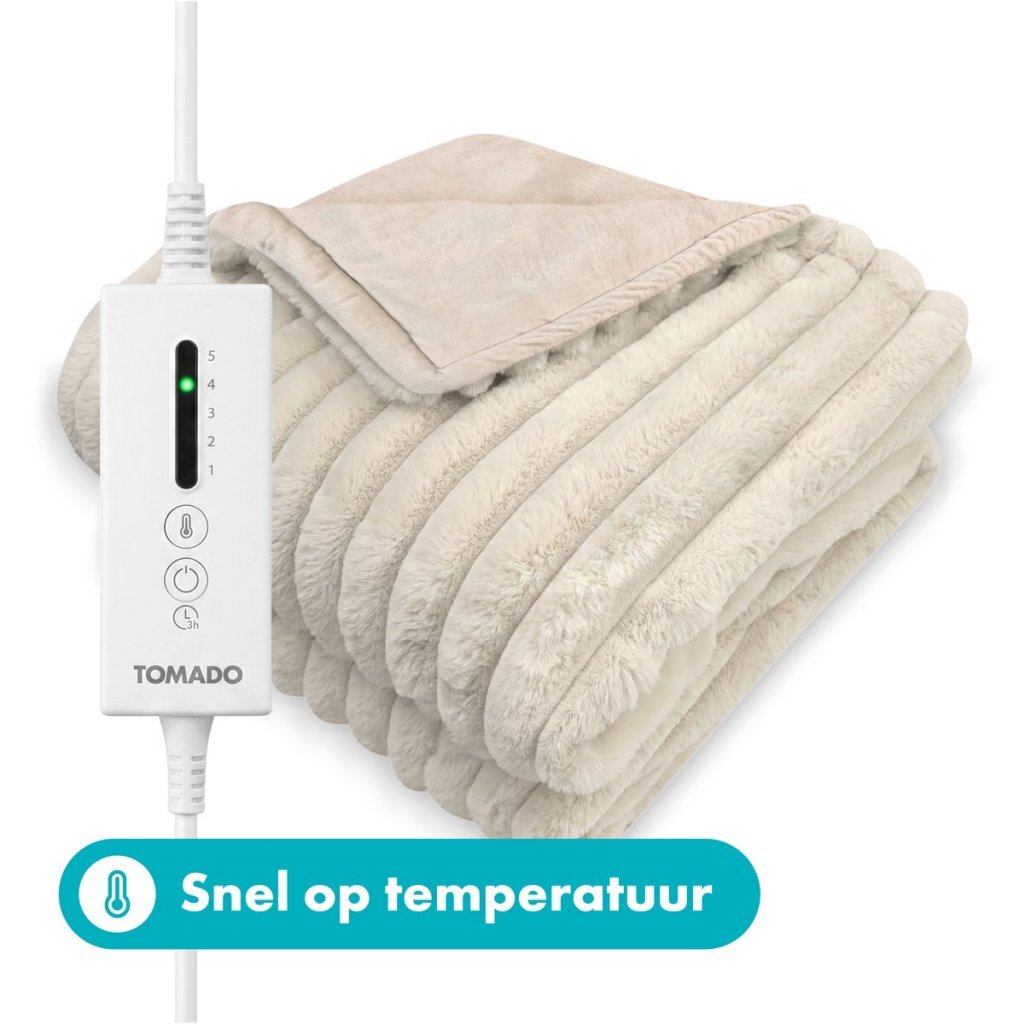 Tomado Teb1805C  Elektrische Omslagdeken 180X130 Cm Beige