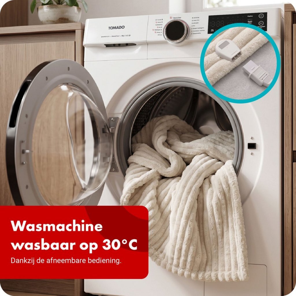 Tomado Teb1805C  Elektrische Omslagdeken 180X130 Cm Beige