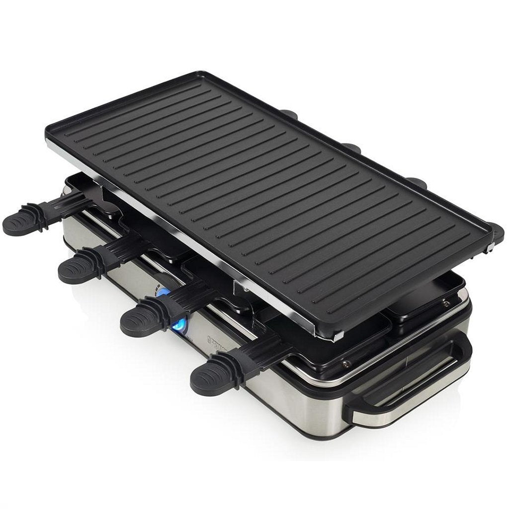 Princess 162645 Raclette 8 Grill Deluxe Zwart/Rvs