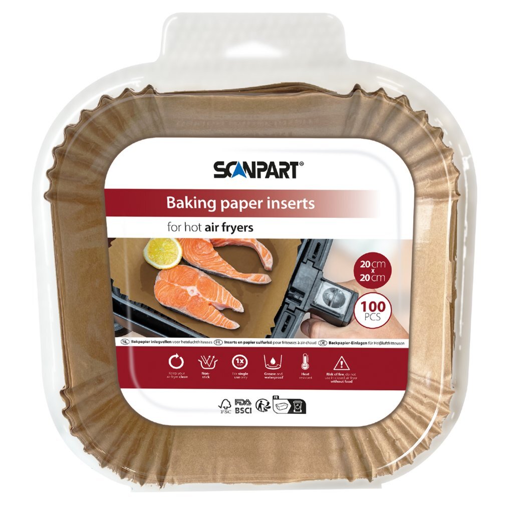 Scanpart Airfryerpapier 20X20 Cm 100 Stuks