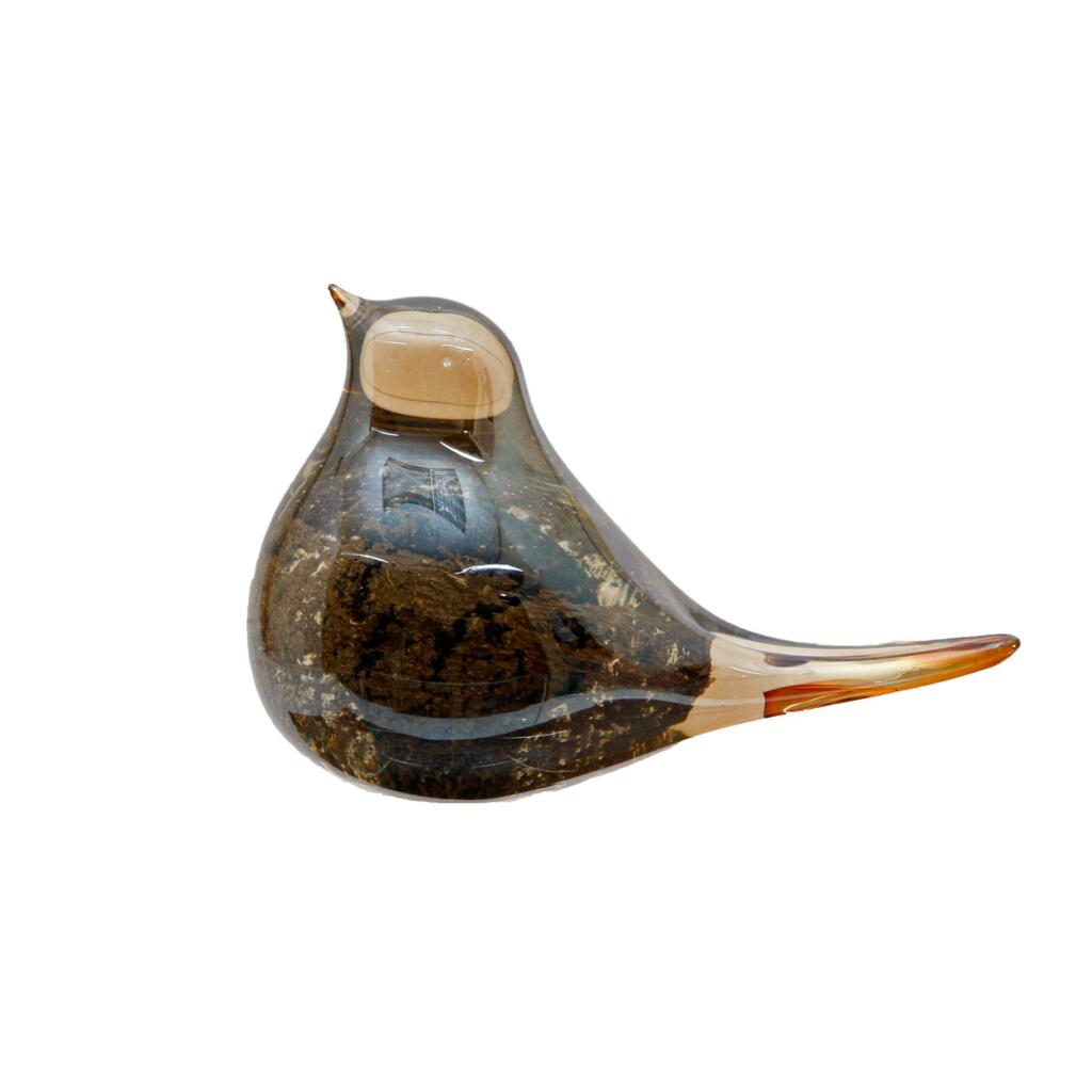 Overige Merken Glazen Sculptuur Vogel 16X6X10 Cm Amber