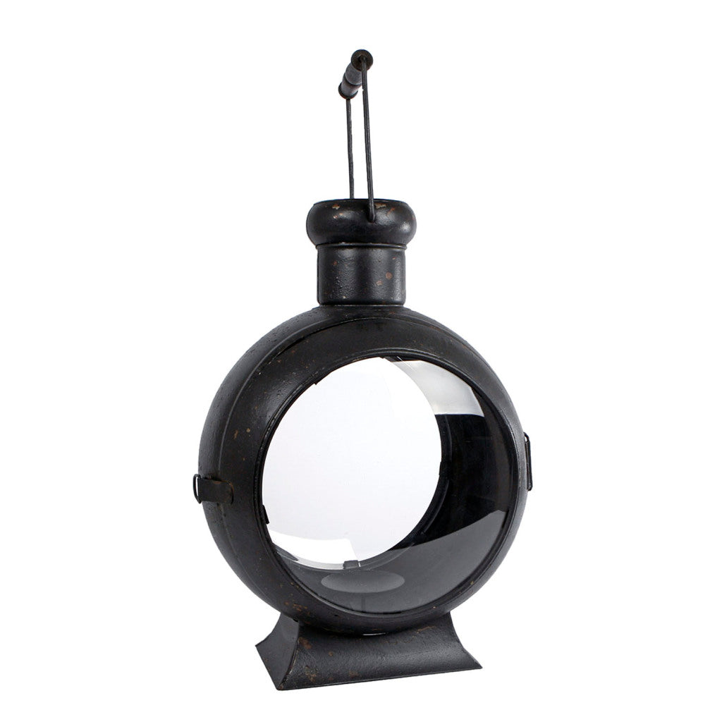 Overige Merken Antieke Lantaarn Berend 33X23X46 Cm Zwart/Glas/Metaal