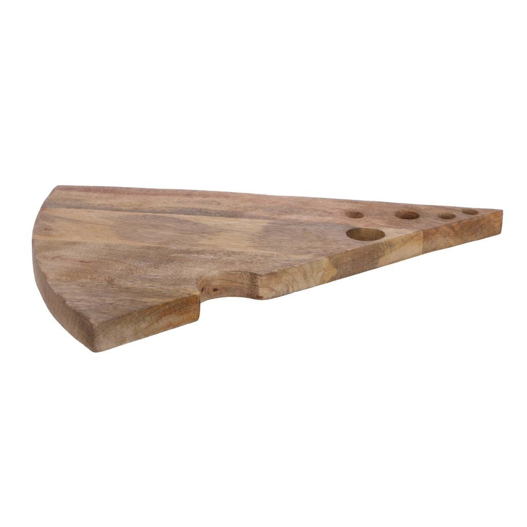 Overige Merken Borrelplank Mangohout Kaaspunt 38X28X2.5 Cm