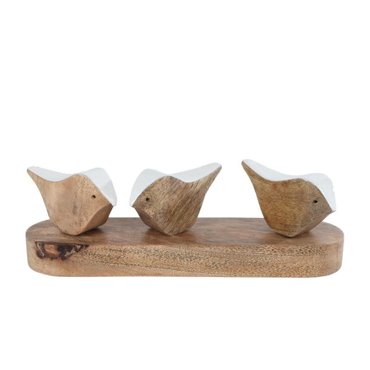 Overige Merken Houten Sculptuur Birds 22X5.5X6.5 Cm