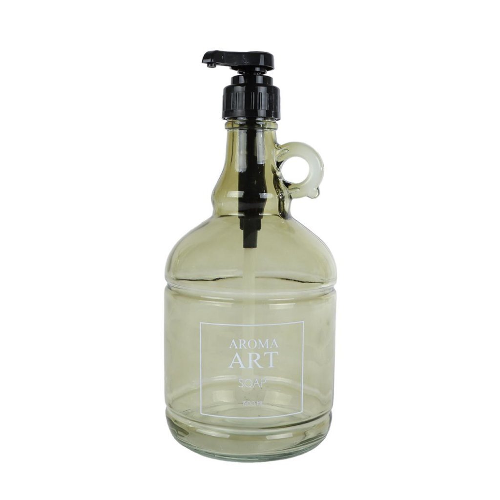 Overige Merken Aroma Art Glazen Zeeppomp 1500 Ml 12X12X24 Cm Groen/Transparant