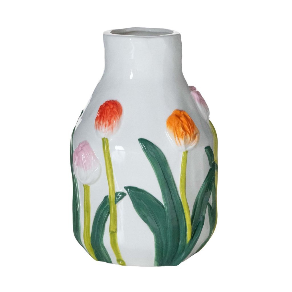 Overige Merken Vaas Tulpen 19.5X13 Cm Keramiek/Wit