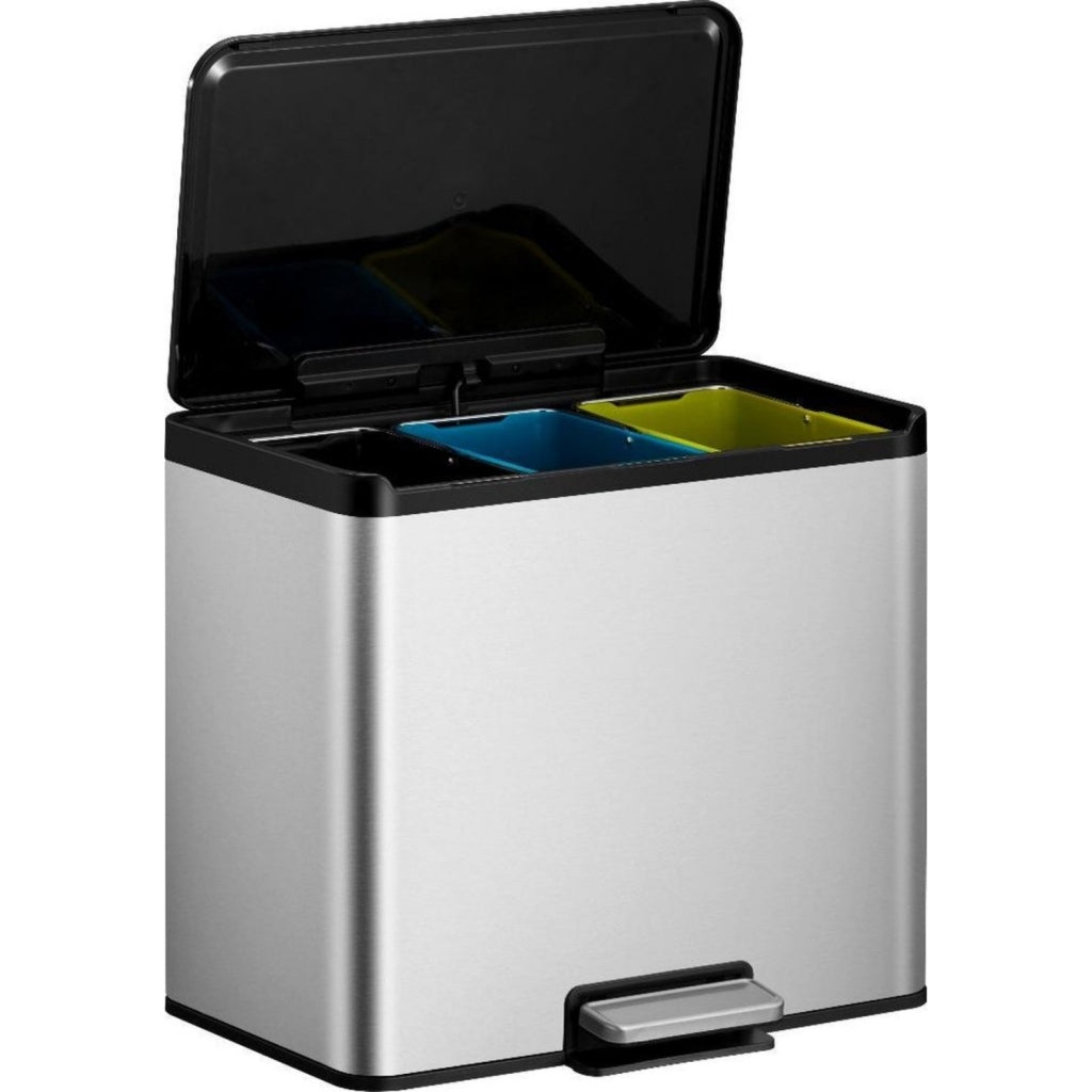 Eko Essential Recycling Pedaalemmer 3X9L Mat Rvs