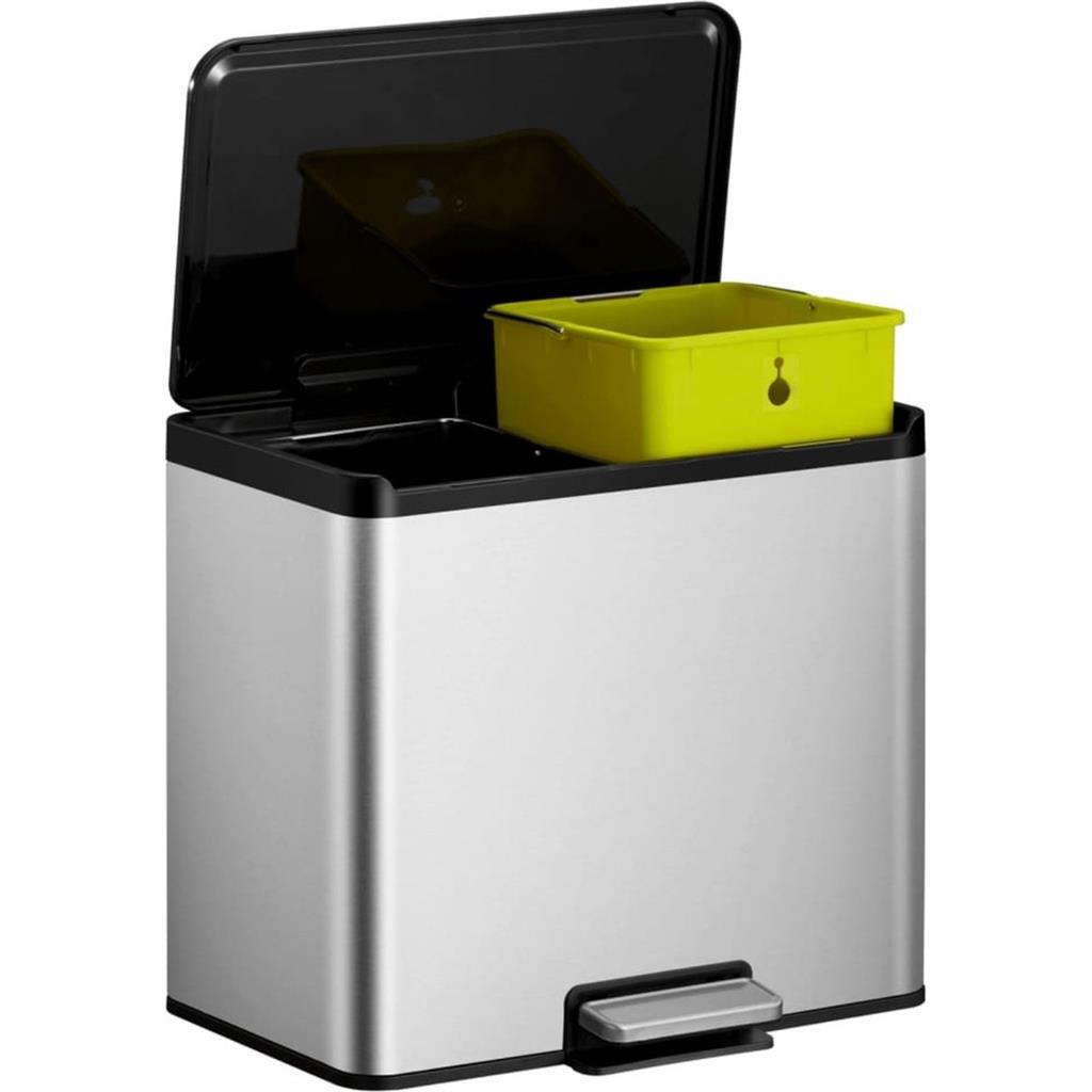 Eko Essential Recycling Pedaalemmer 2X15L Mat Rvs
