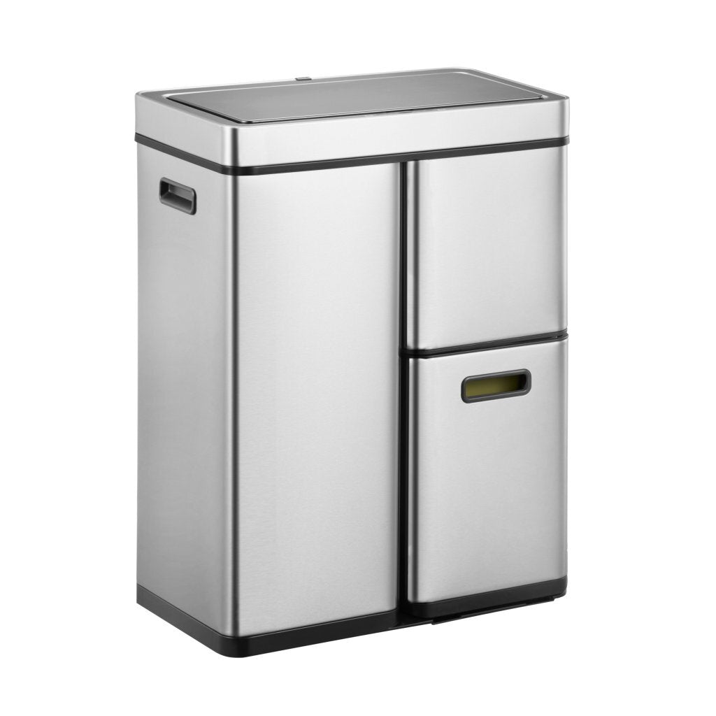 Eko Recycle Mirage Plus Sensor Afvalbak 30+15+15L Mat Rvs