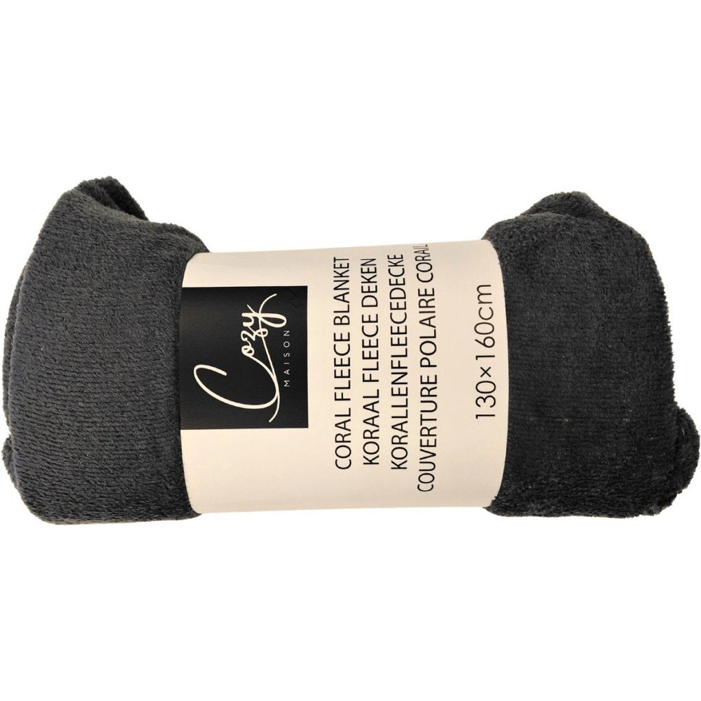 Overige Merken Cozy Maison Fleecedeken 130X160 Cm Antraciet