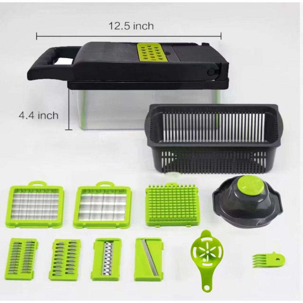 Overige Merken Mesa Living Multifunctionele Snijder Zwart/Groen