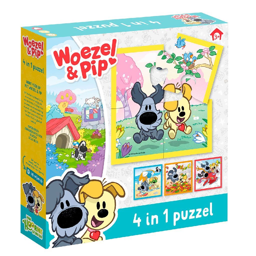 Woezel En Pip 4In1 Puzzel 6-16 Stukjes