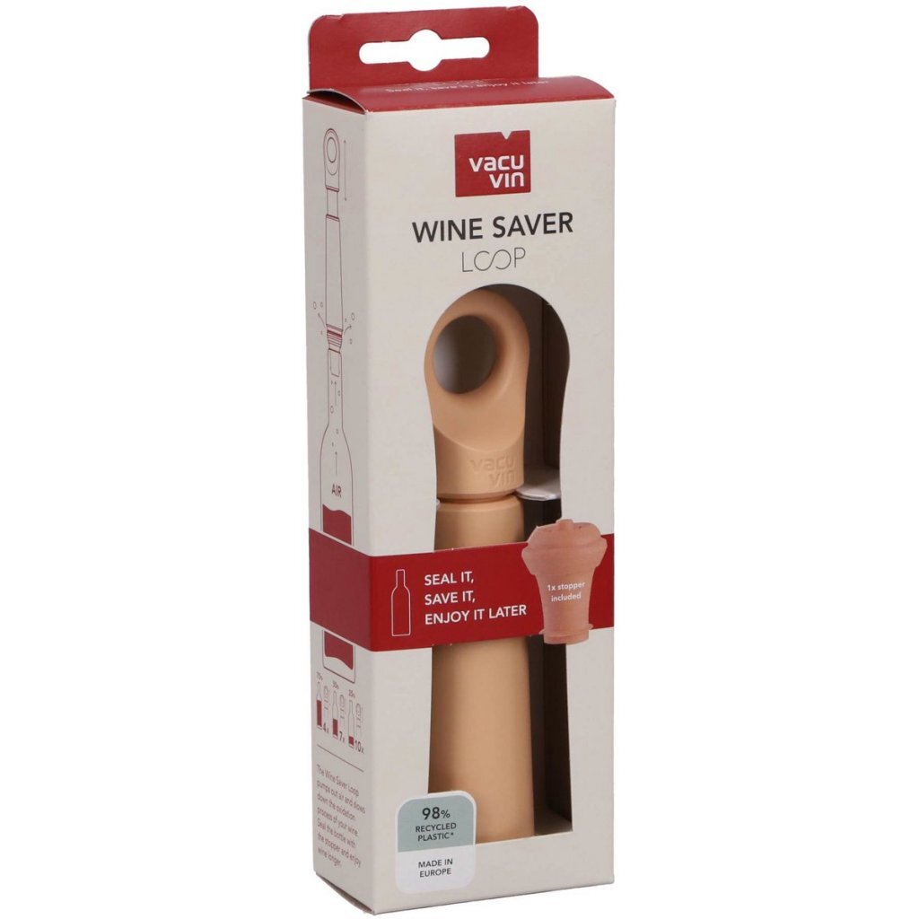Vacuvin Wijnstopper Terracotta