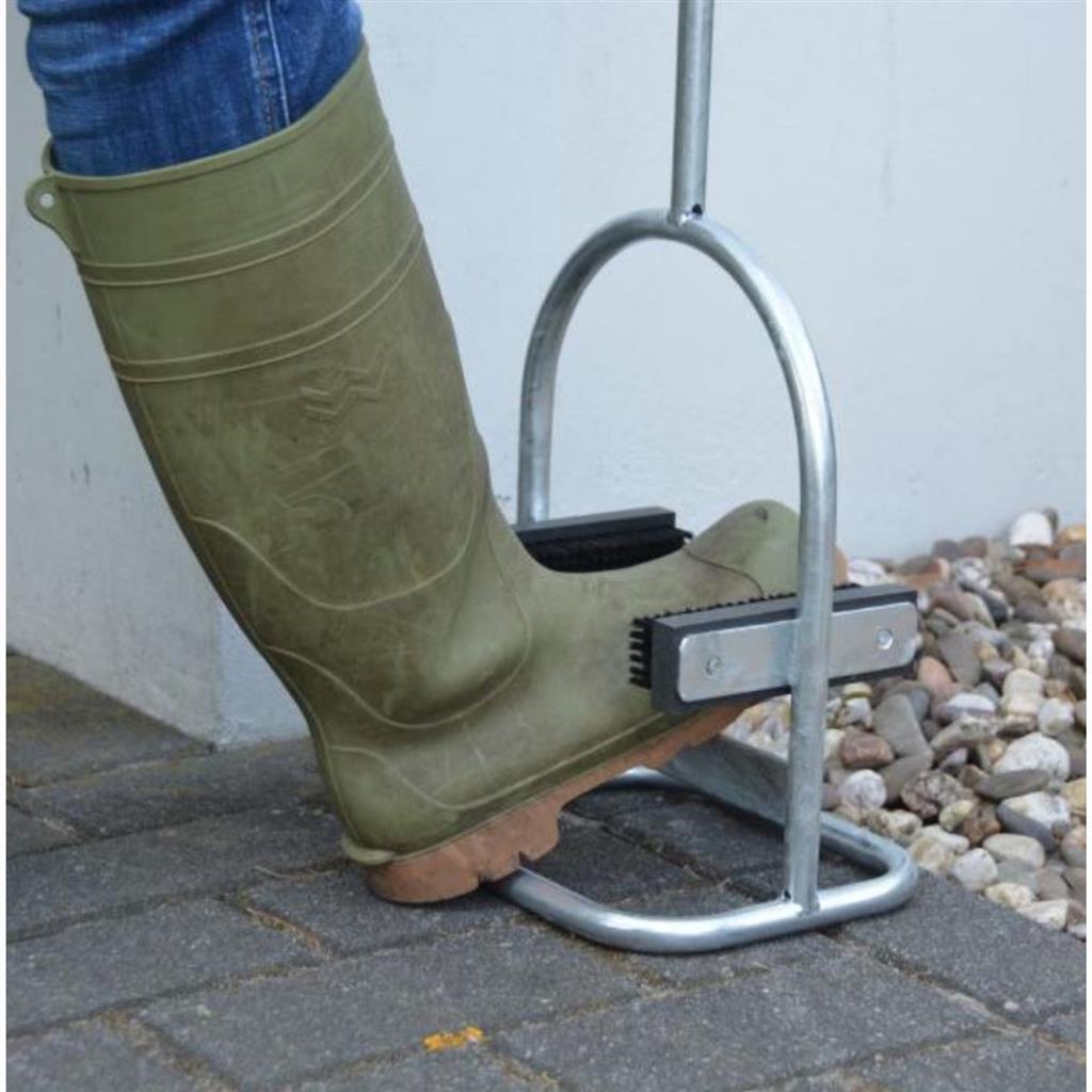 Esschert Design Schoenschraper Met Borstel 78.5 Cm Zilver