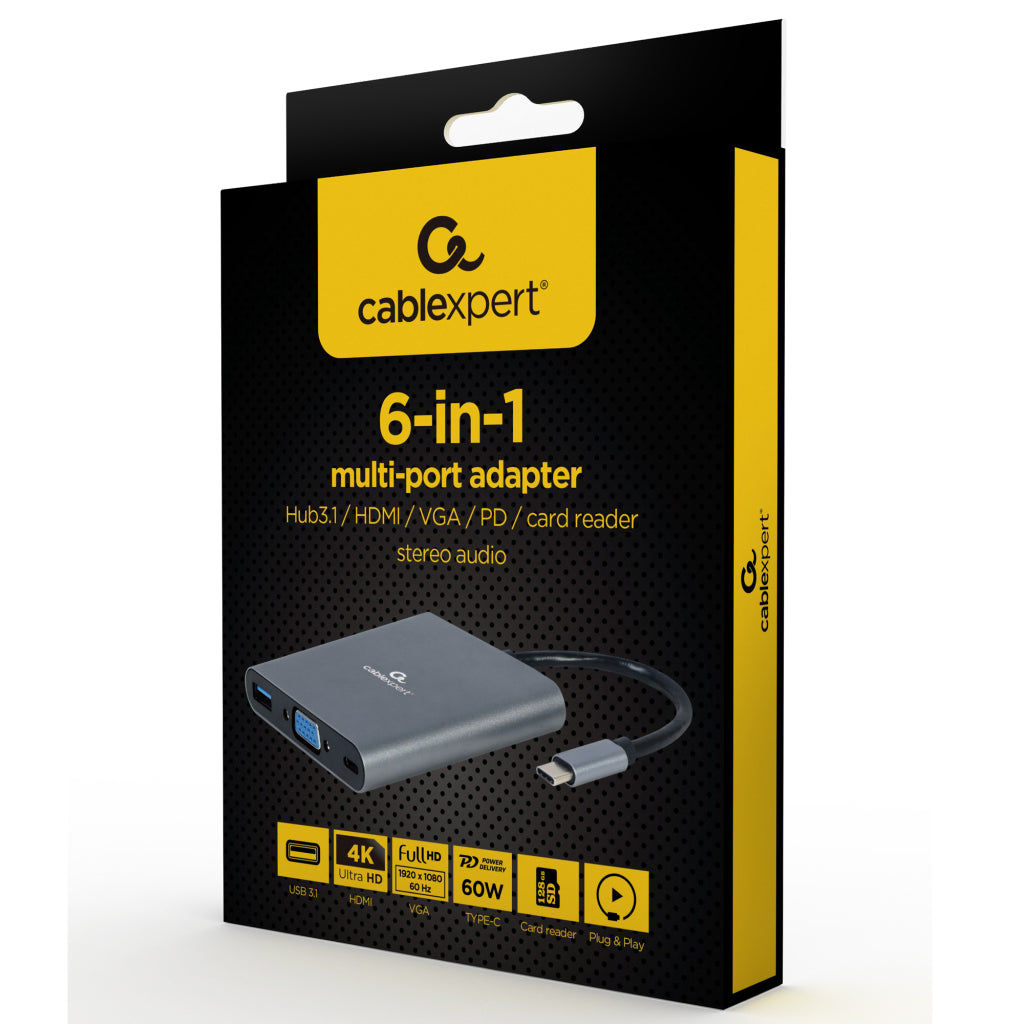 Cablexpert Gmb Usb-C Multi-Port 6-In-1