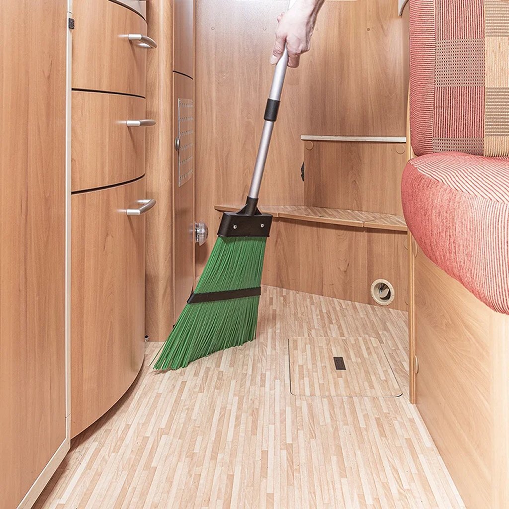 Proplus Nylon Bezem Met Telescopische Steel 89.5-125.5 Cm Groen/Zwart/Grijs