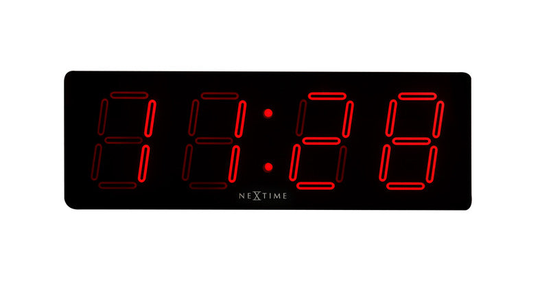 Nextime Ne-3059 Wandklok 51.5 X 18 X 4.5 Cm, Plastic, 'Big D'