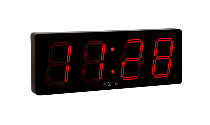 Nextime Ne-3059 Wandklok 51.5 X 18 X 4.5 Cm, Plastic, 'Big D'