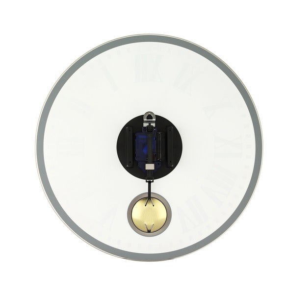 Nextime Ne-8162 Wandklok Dia. 43 X 4.2 Cm, Glas, Wit, 'Romana'