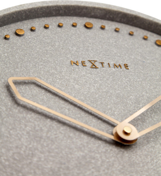Nextime Ne-3197Gs Wandklok Dia. 35 Cm, Polyresin, Grijs