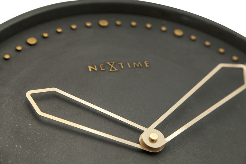 Nextime Ne-3197Zw Wandklok Dia. 35 Cm, Polyresin, Zwart