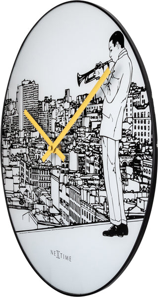 Nextime Ne-8191 Wandklok Trumpet City Ø 40 Cm