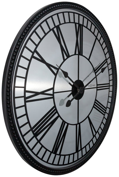 Nextime Ne-3255 Wandklok Cleopatra Mirror Dia 56Cm Glas Zwart
