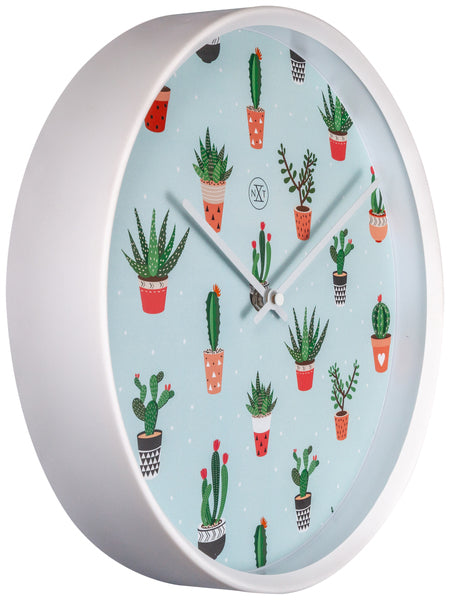 Nextime Nx-7348 Wandklok Nxt Cactusdia 30Cm Kunststof Wit