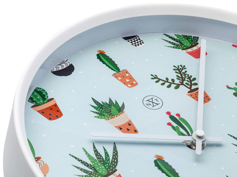 Nextime Nx-7348 Wandklok Nxt Cactusdia 30Cm Kunststof Wit