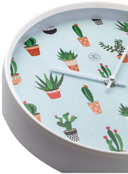Nextime Nx-7348 Wandklok Nxt Cactusdia 30Cm Kunststof Wit
