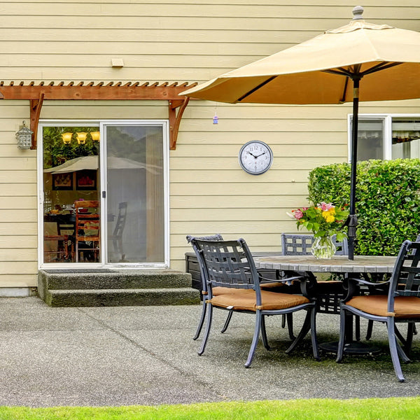 Nextime Ne-4304Ga Buitenweerstationklok 40Cm Metaal Gegalvaniseerd Tulip
