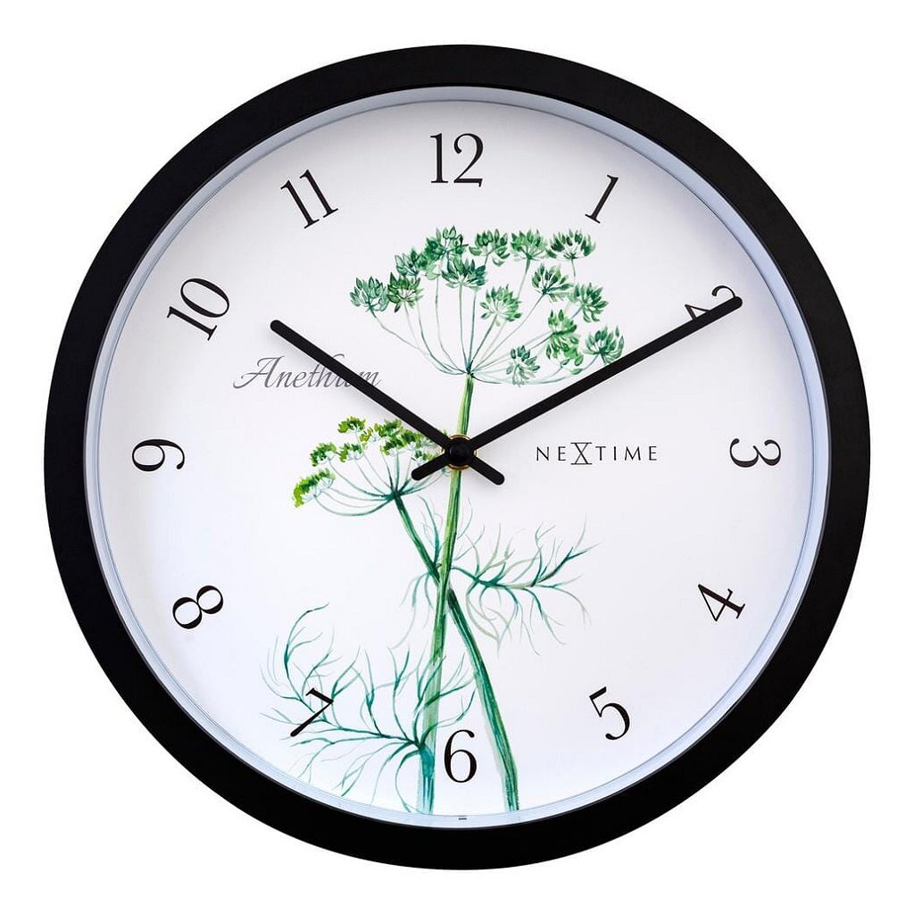 Nextime Ne-4315 Buitenklok Anethium 30.5 Cm Zwart/Wit