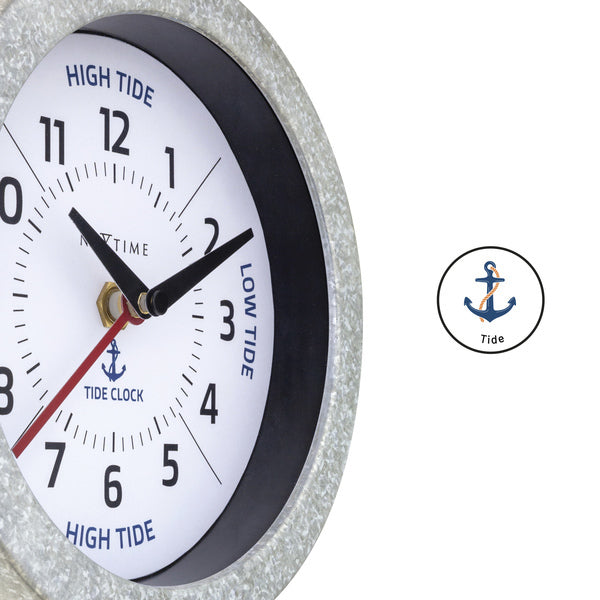 Nextime Ne-4321Wi Tide Getijdenklok 22 Cm Wit/Metaal