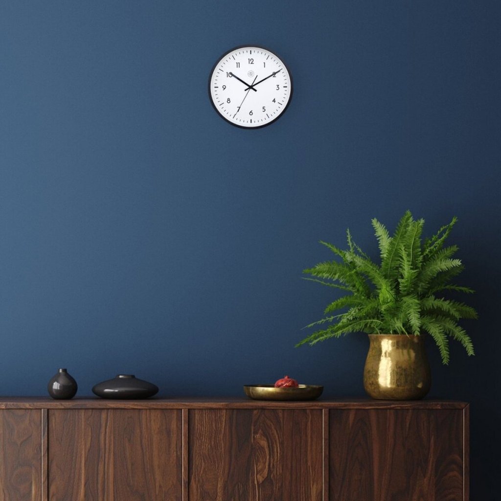 Nextime Nx-7369Zw Wandklok Easy Big 30 Cm Zwart/Wit