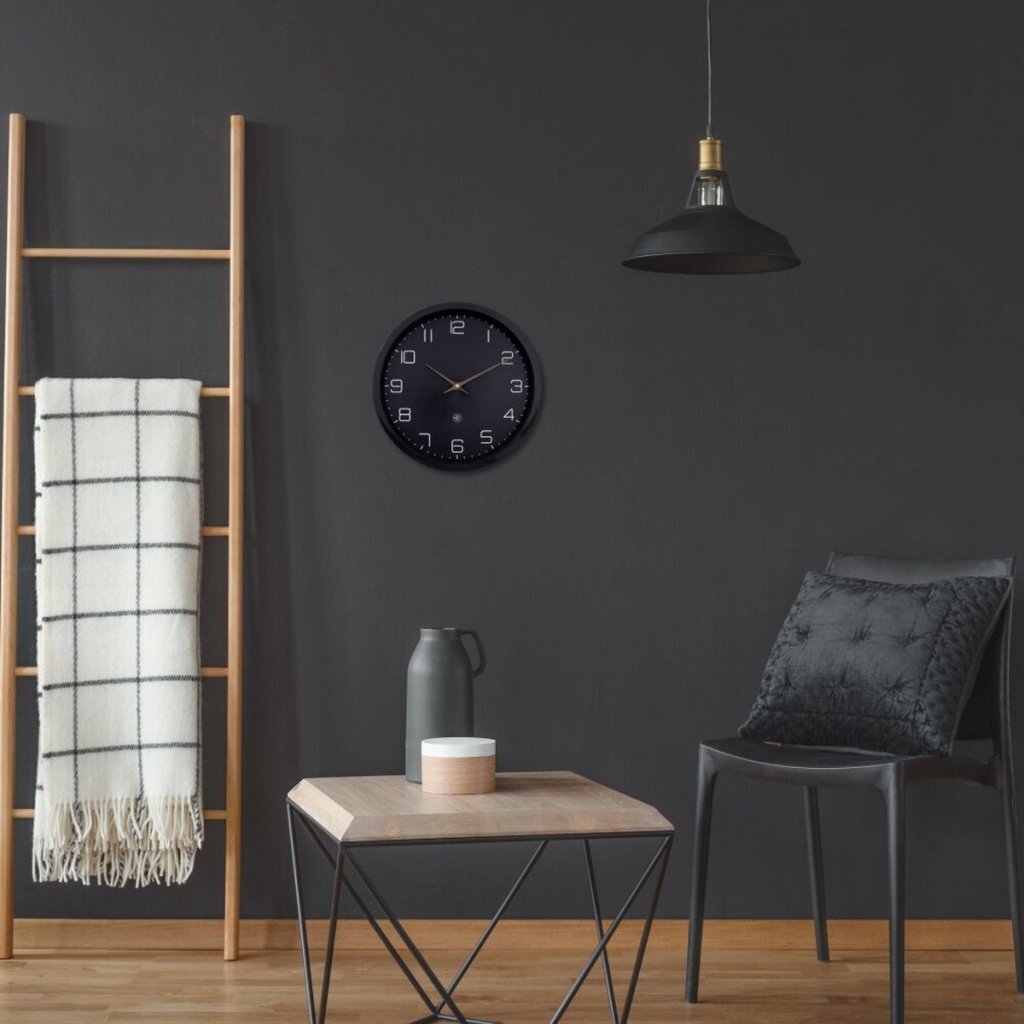 Nextime Nx-7373Zw Wandklok Eco 30 Cm Zwart