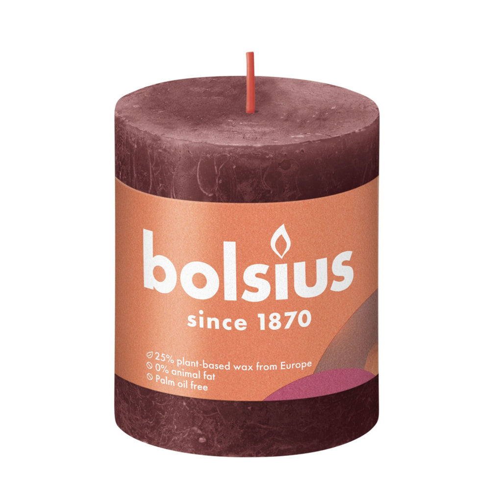 Bolsius Kaars 8X6,8 Cm Donker Rood