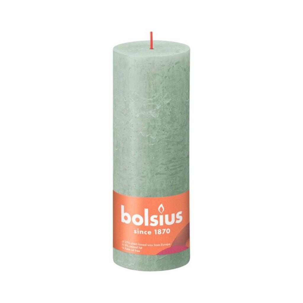 Bolsius Rustieke Stompkaars 19X6,8 Cm Jade Green