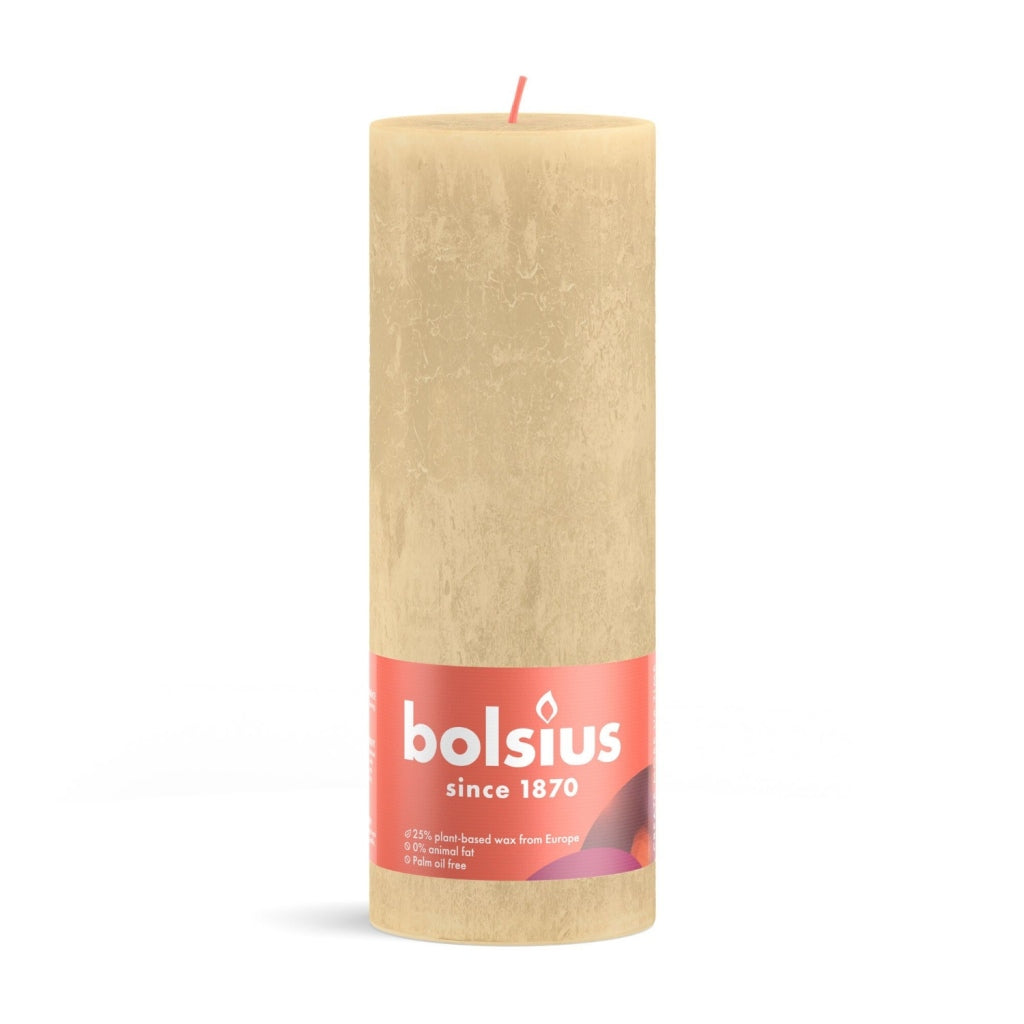 Bolsius Rustieke Stompkaars 19X6,8 Cm Oat Beige