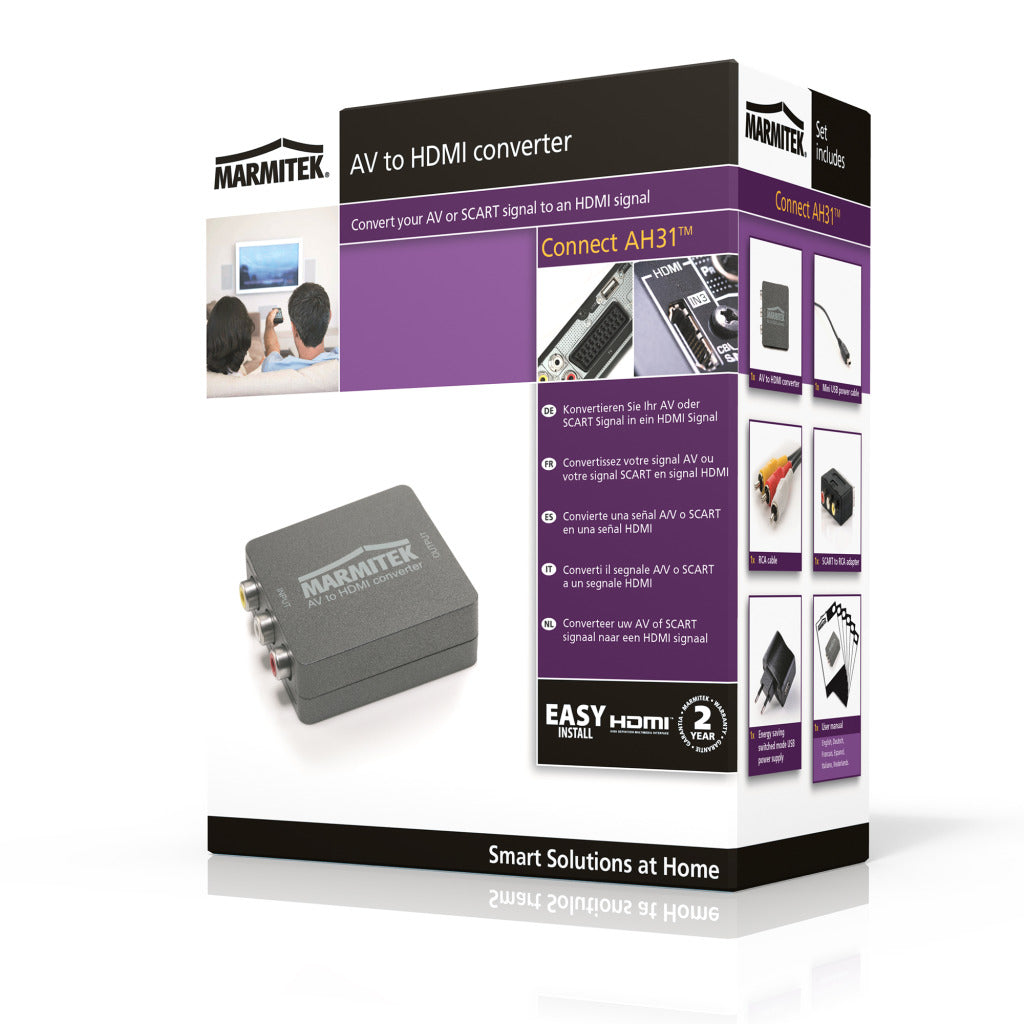 Marmitek Connect Ah31 Rca/Scart Naar Hdmi Converter