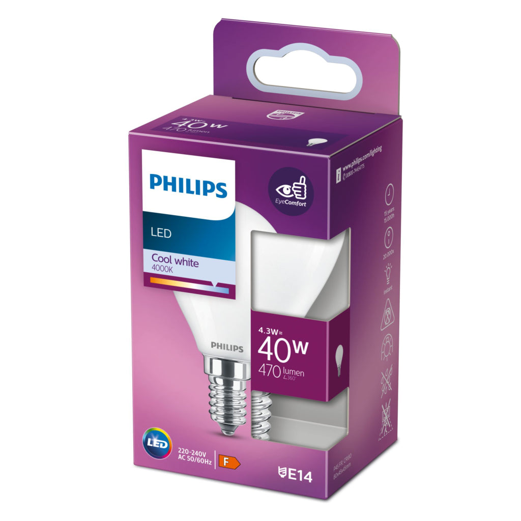 Philips Led Classic 40W E14 Cw P45 Fr Nd Rfsrt4 Verlichting