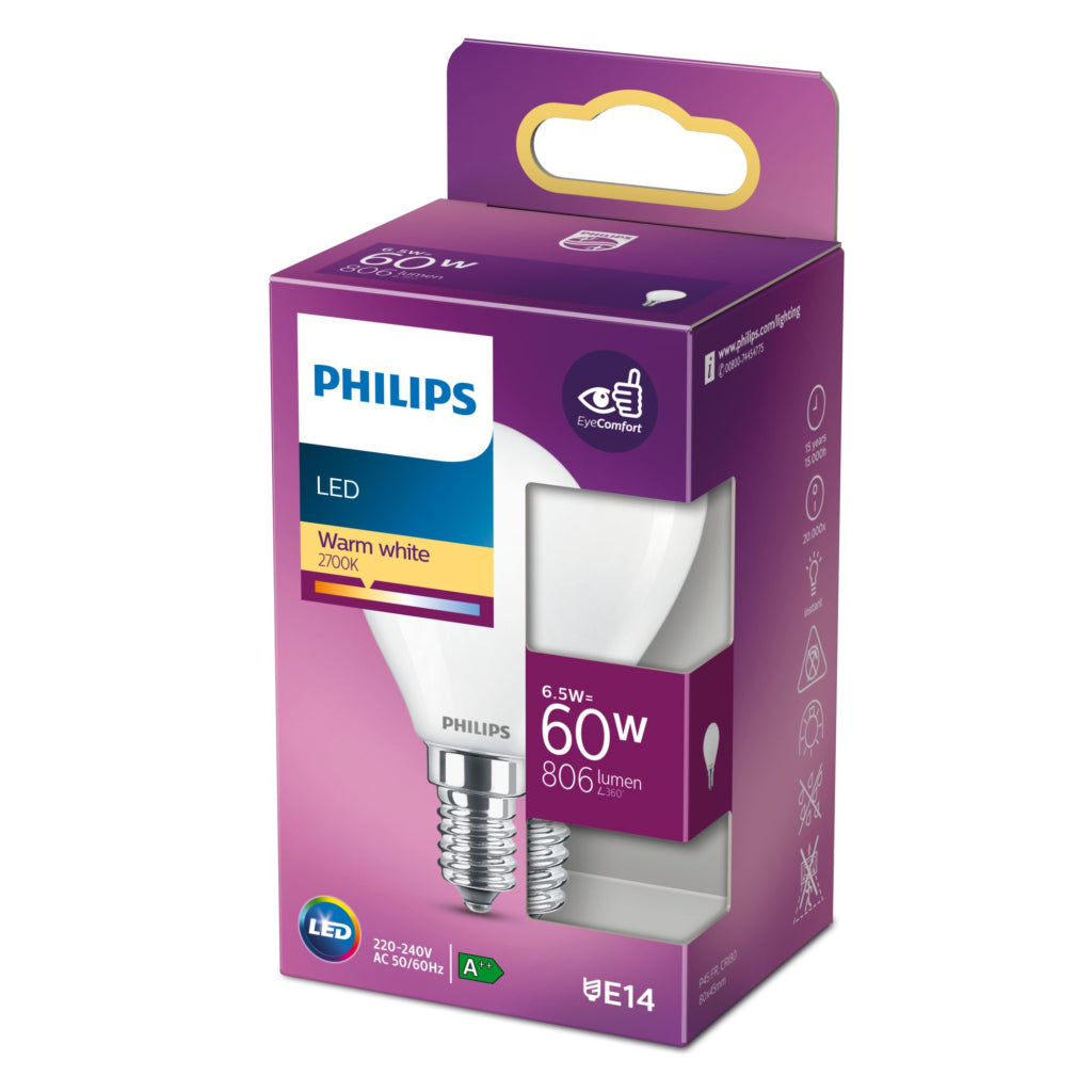 Philips Led Lamp 60W E14 Warm Wit