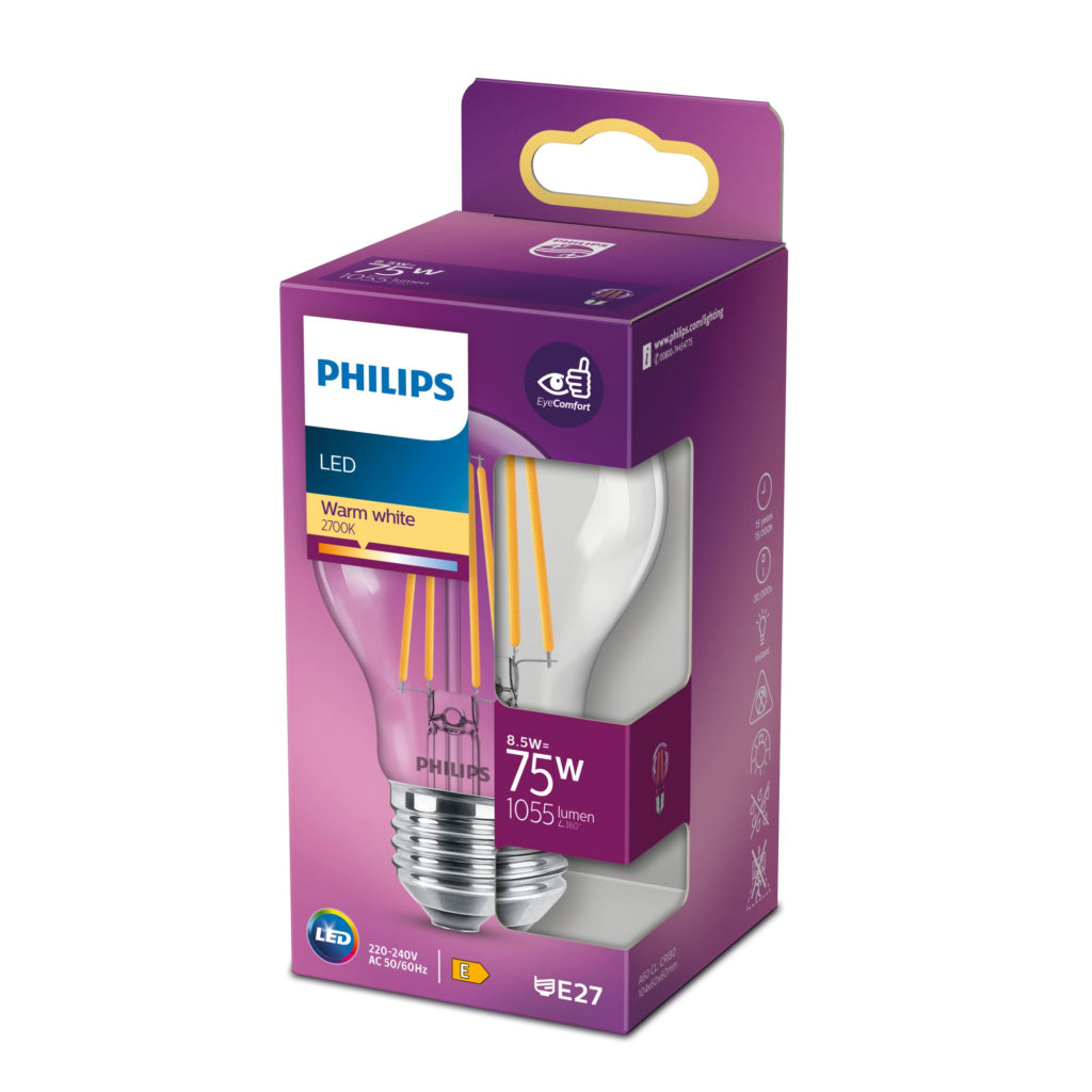 Philips Led Classic 75W E27 Ww A60 Cl Nd Srt4 Verlichting