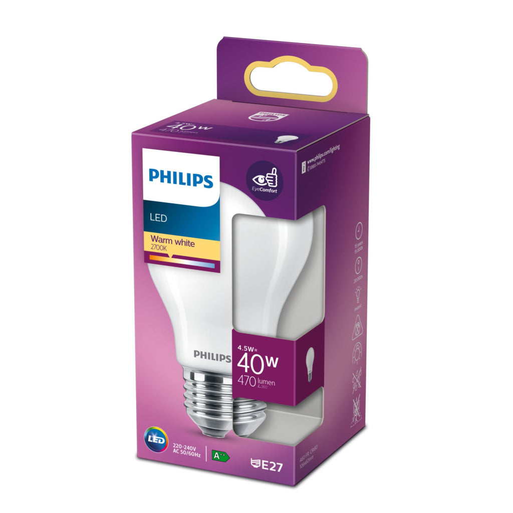 Philips Led Classic Lamp 40W E27 Warm Wit