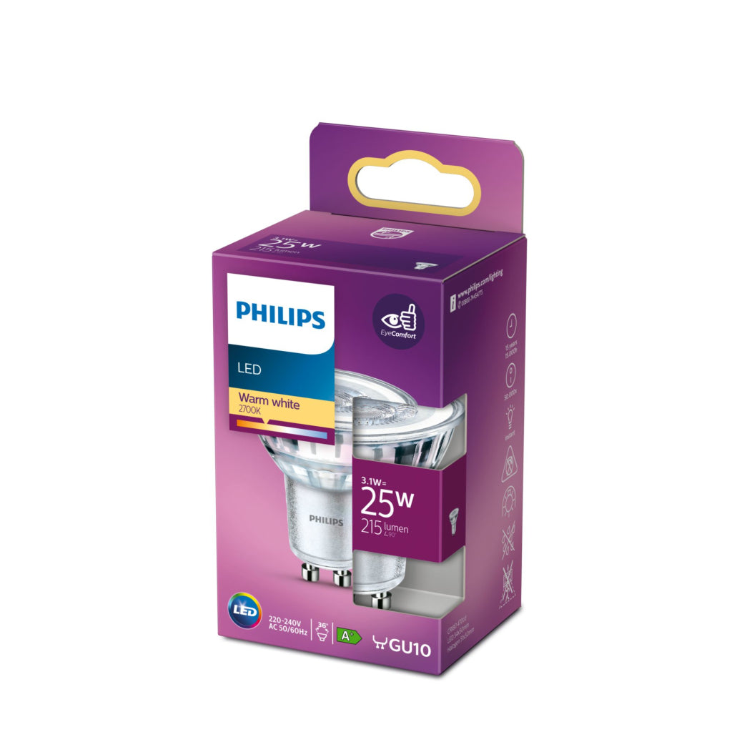 Philips Led Spot 25W Gu10 Warm Wit