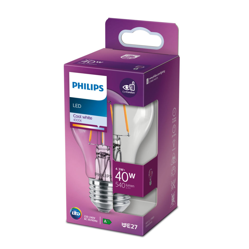 Philips Led Cl A60 Cl Nd 40W E27