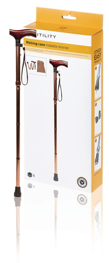 Vitility Vit-70510020 Opvouwbare Wandelstok Derby Brons