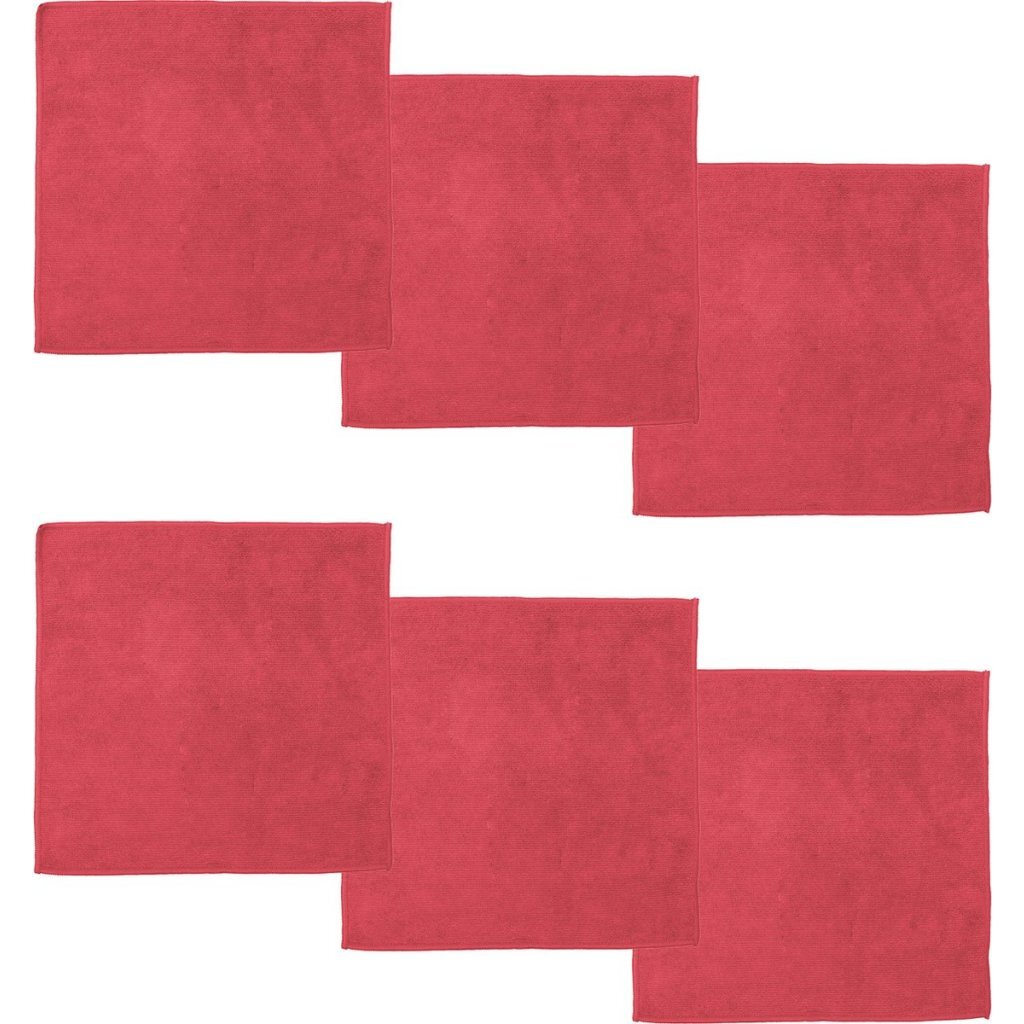 Overige Merken Ddddd Microvezeldoek Billie 30X30 Cm 6 Stuks Rood