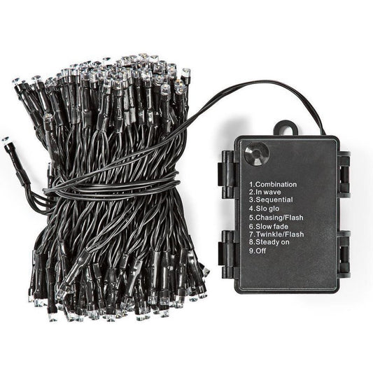 S.i.a. Batterij Led Verlichting 48 Leds 350 Cm Warm Wit Licht Zwart